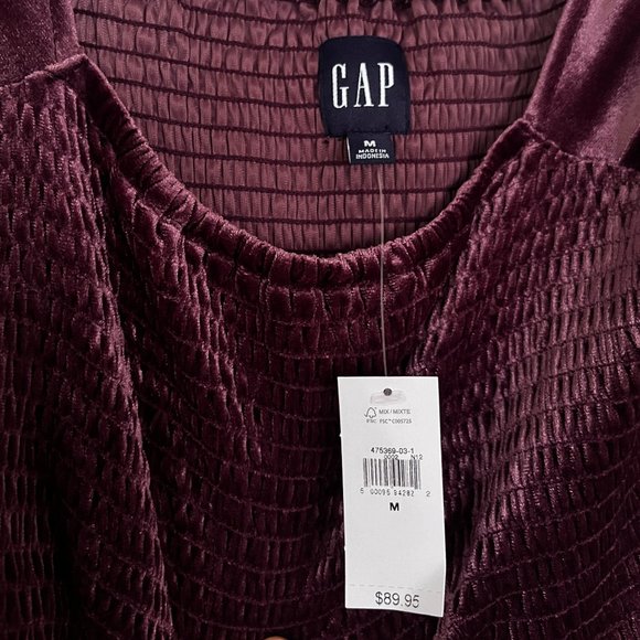 Smocked Velvet Mini Dress - Picture 9 of 9